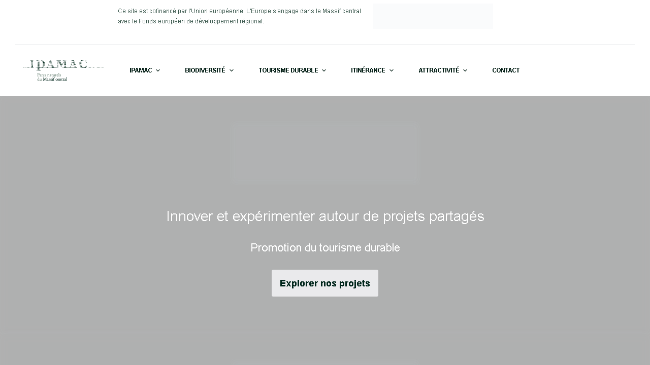 Capture d'écran de http://www.parcs-massif-central.com